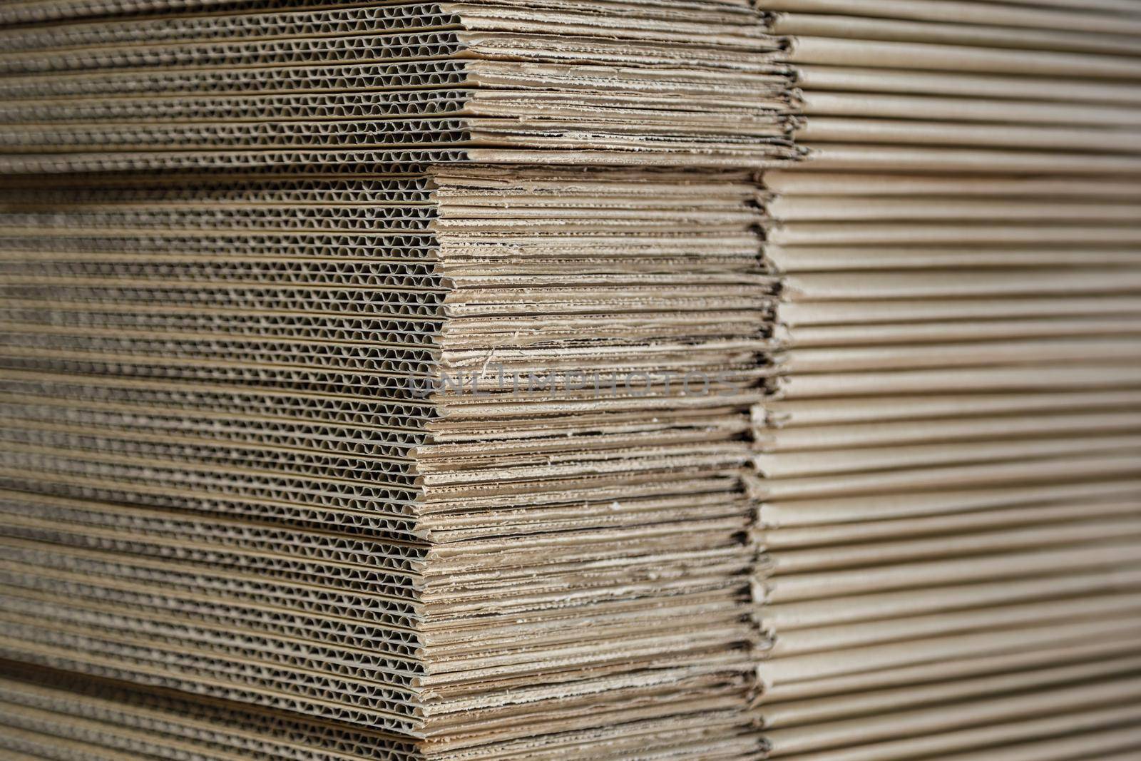Texture of many cardboard boxes for recycling or packaging