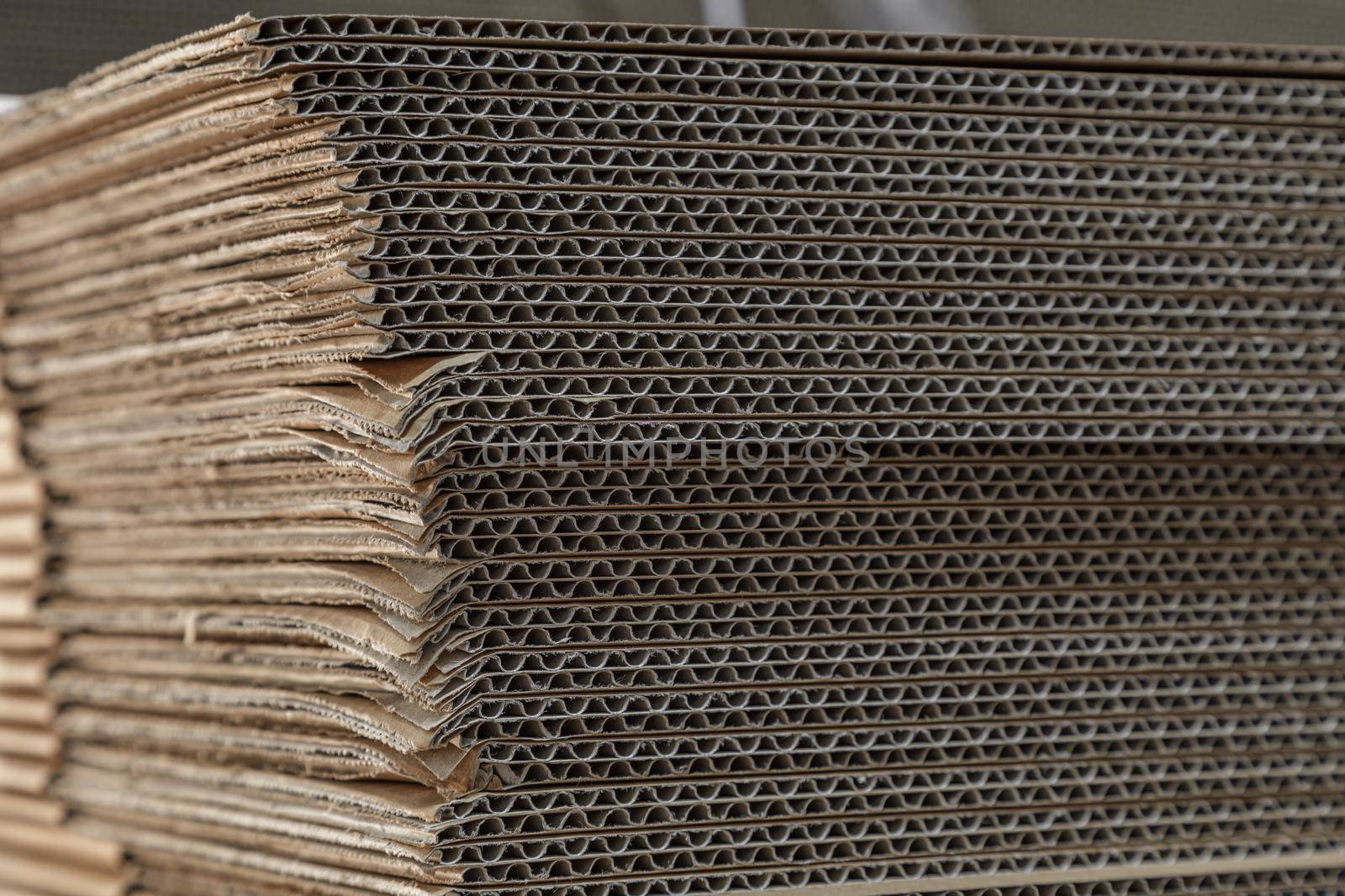Texture of cardboard folded in several layers