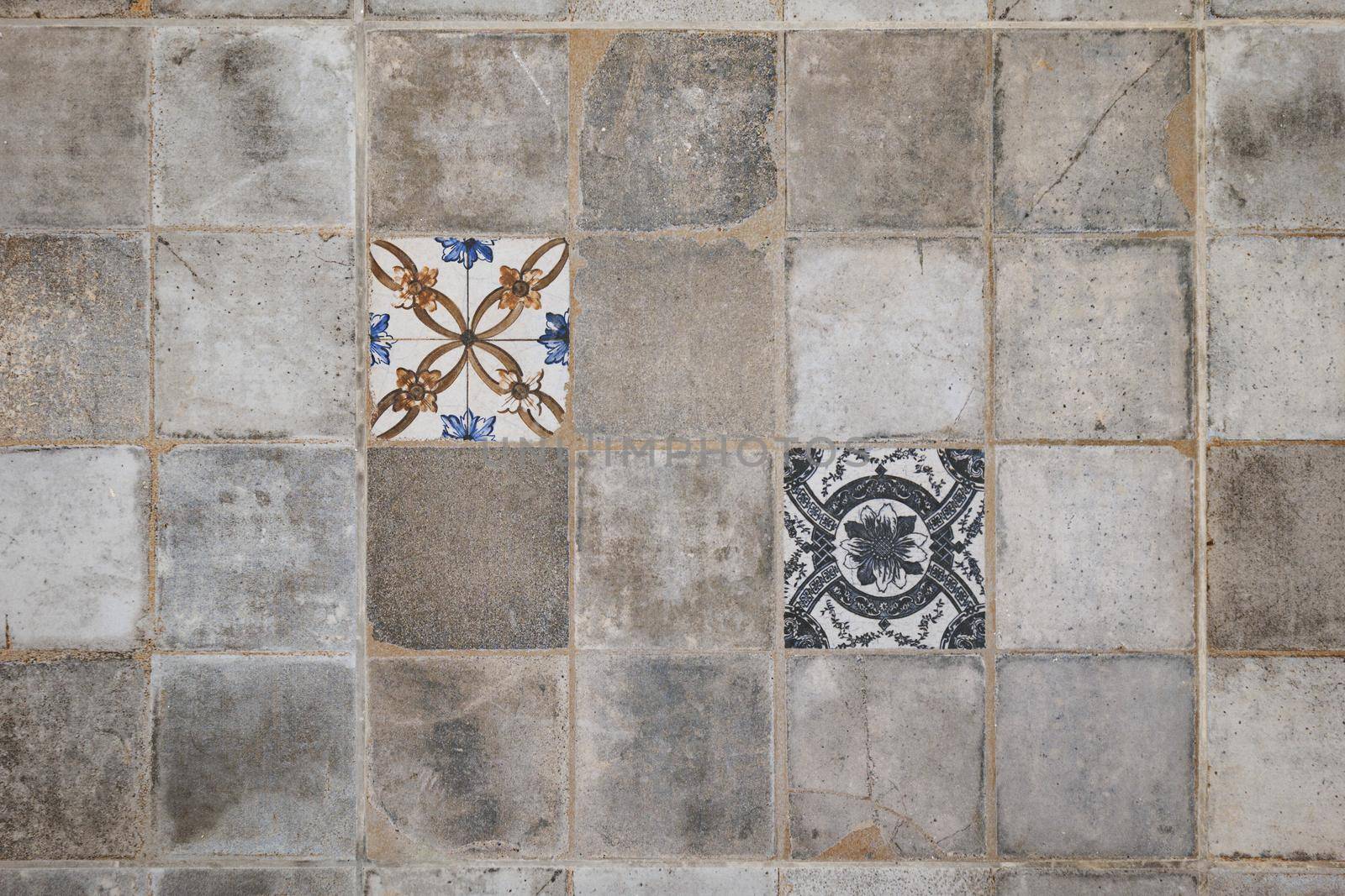 Decorative floor tiles, patterns with non symmetric placing by apavlin