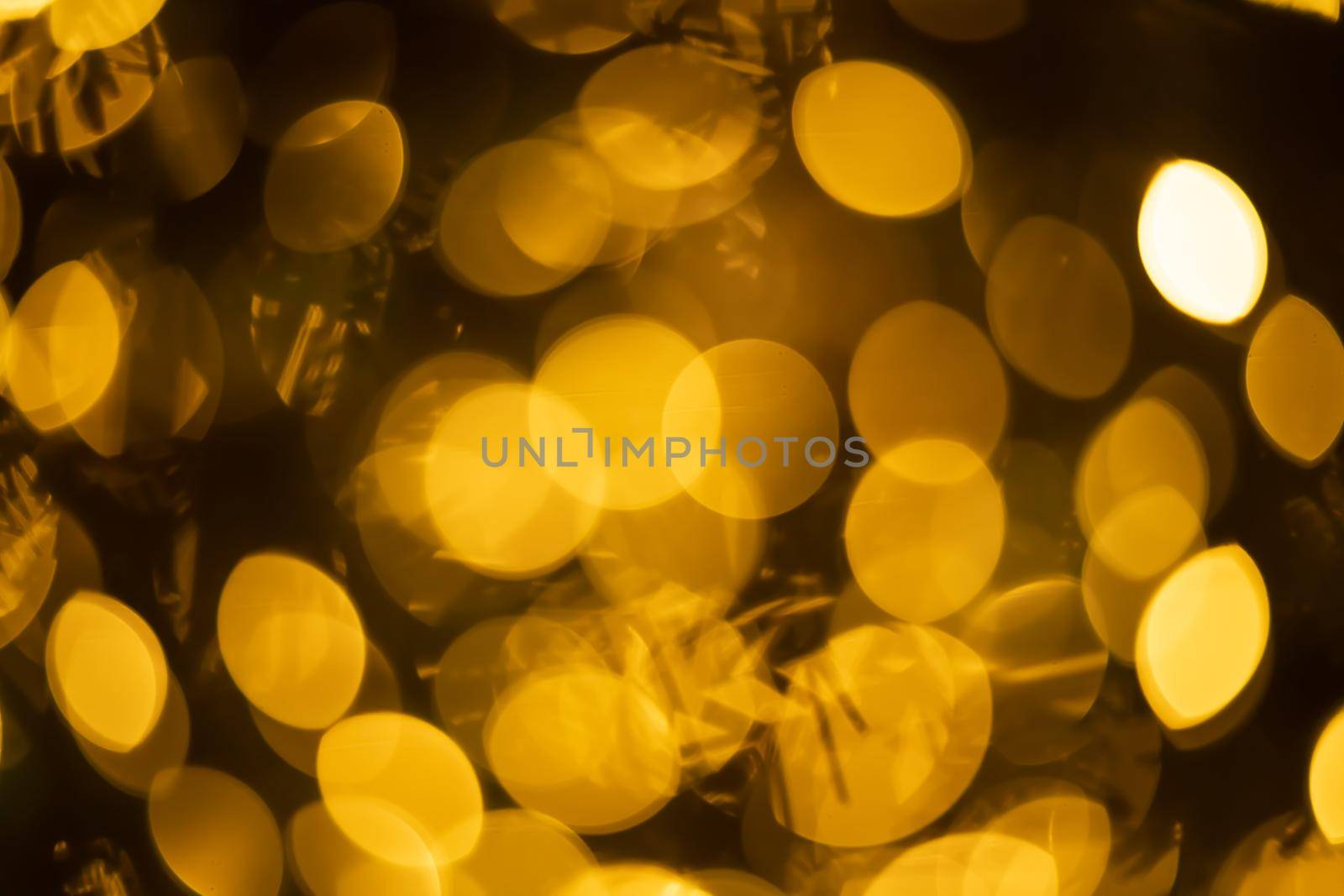 Christmas ilumination bokeh gights in the city.