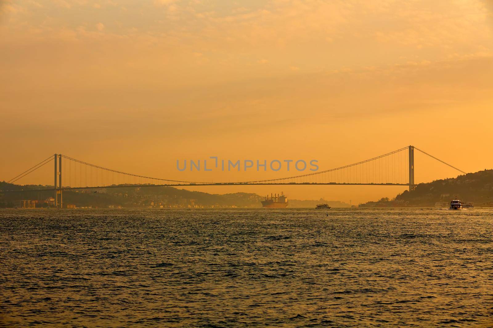 Istanbul Bosphorus Bridge. 15th July Martyrs Bridge. Istanbul, Turkey