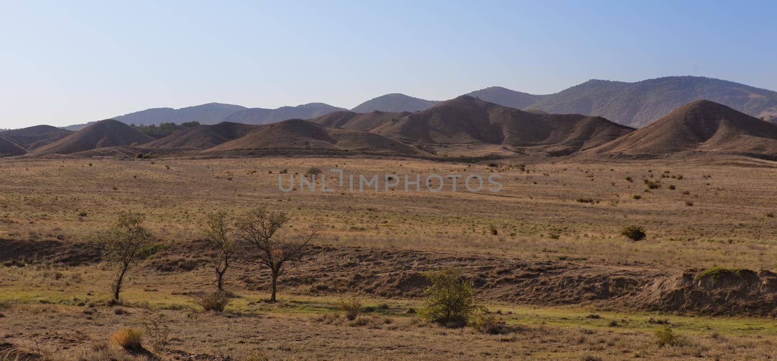 beautiful mountain landscape with valley in the foreground