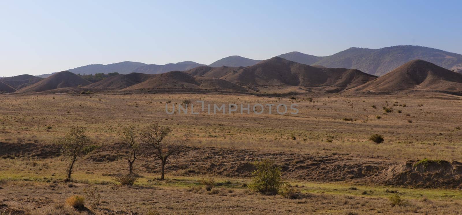 beautiful mountain landscape with valley in the foreground