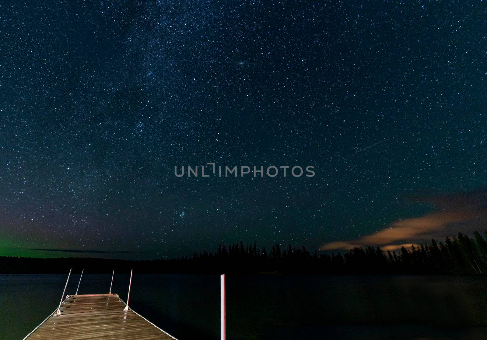Night Shot Waskesiu Saskatchewan Canada Northern Lake