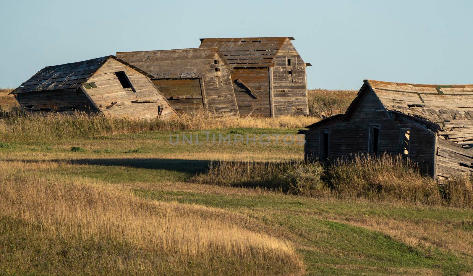 Old Farm Ranch in the Prairie of Saskatchewan