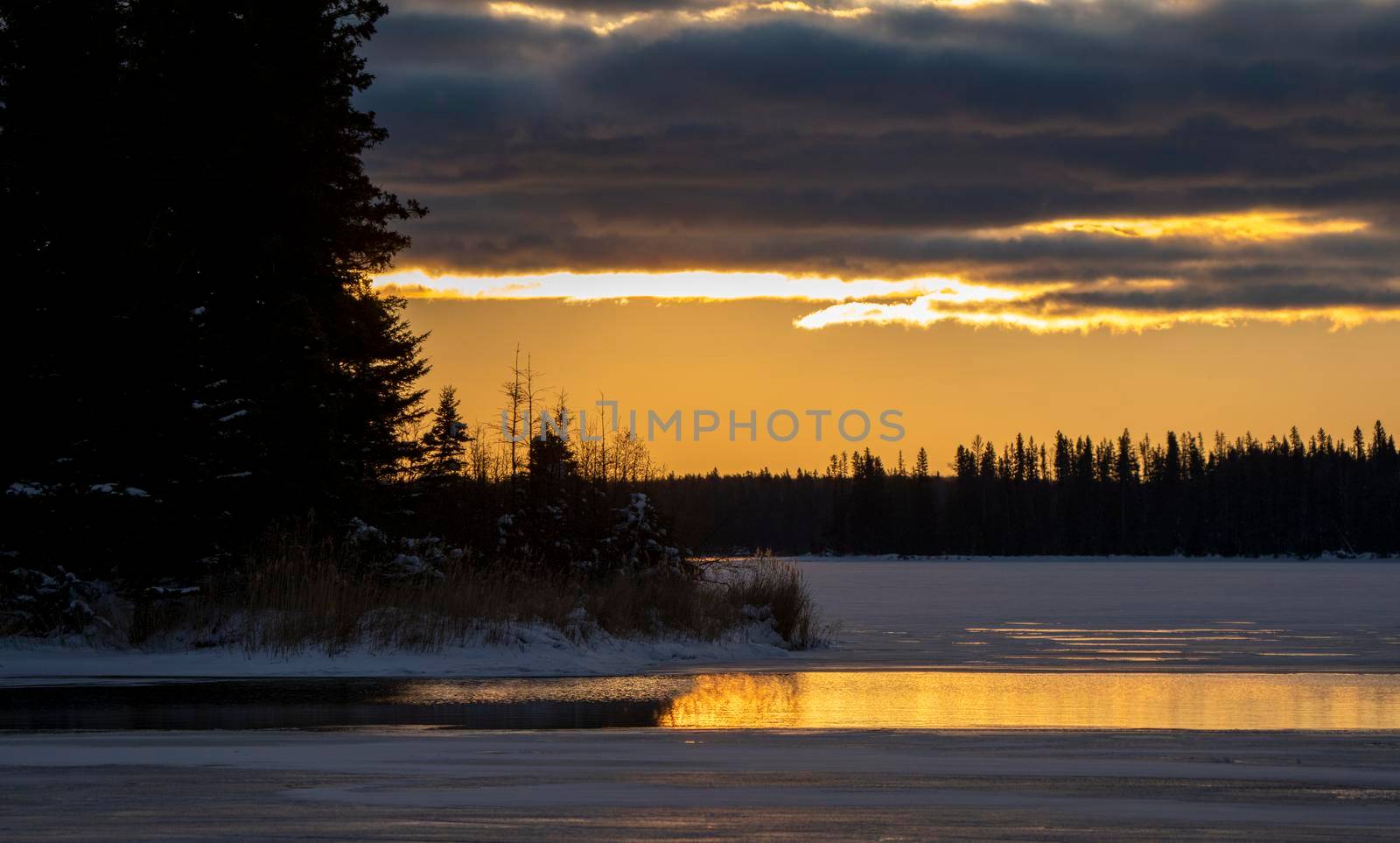 Sunrise Waskesiu Saskatchewan by pictureguy