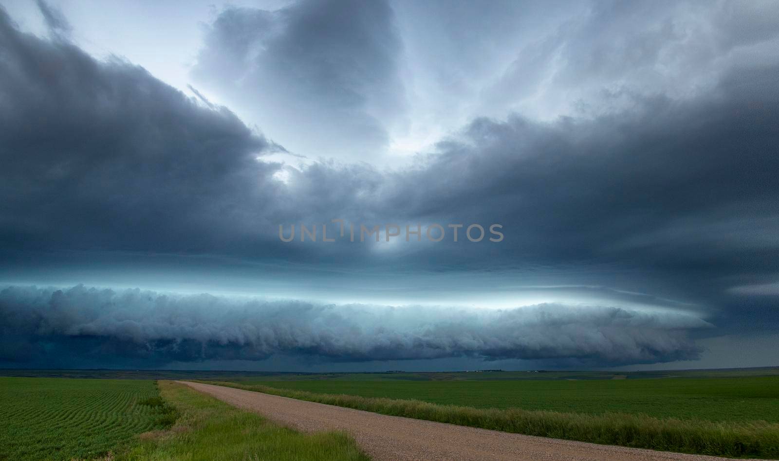 Major Saskatchewan storm in summer rural Canada