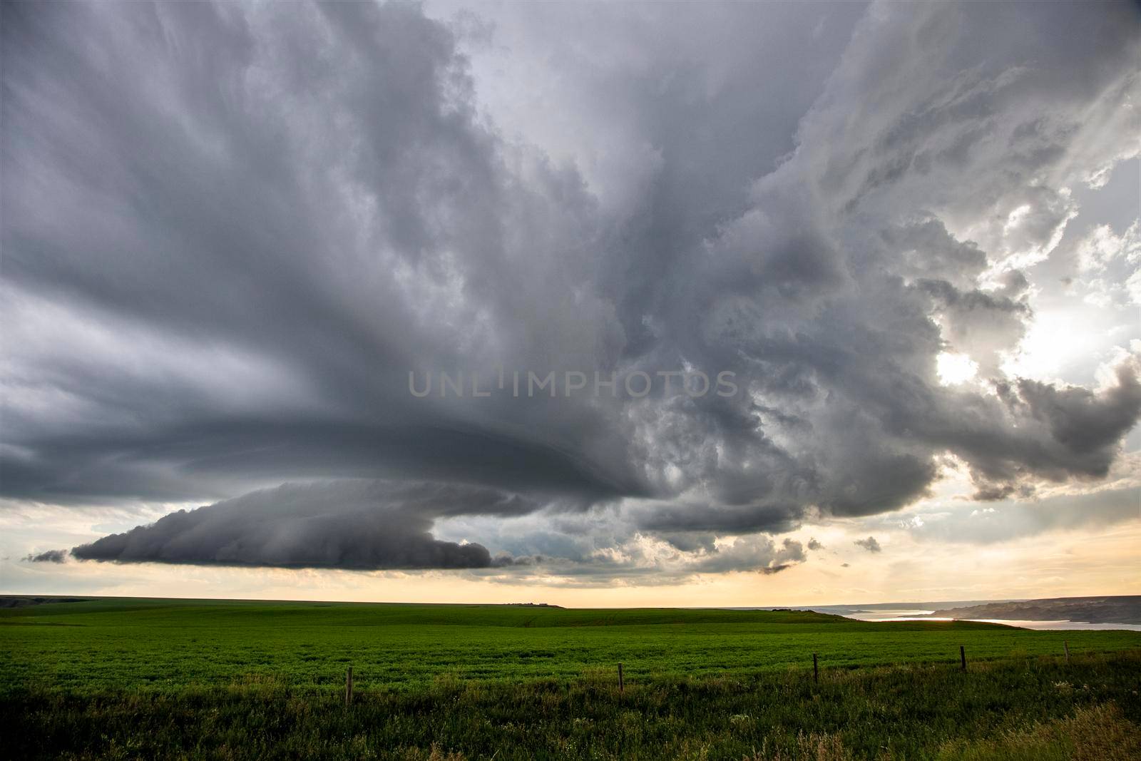 Major Saskatchewan storm in summer rural Canada