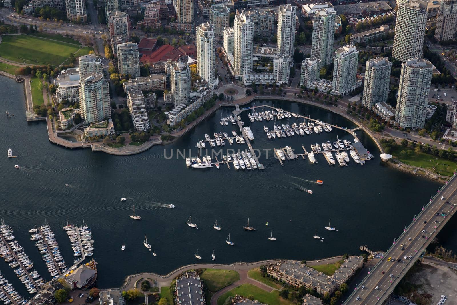 Aerial View of Downtown Vancouver, British Columbia, Canada. Modern City by edb3_16