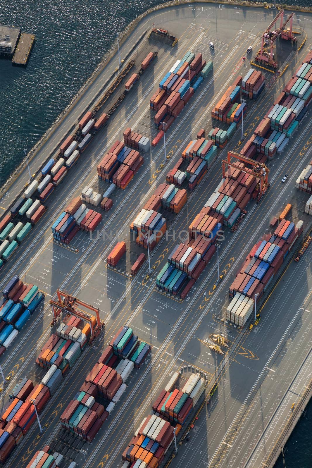 Aerial view of Containers at the Port of Vancouver by edb3_16