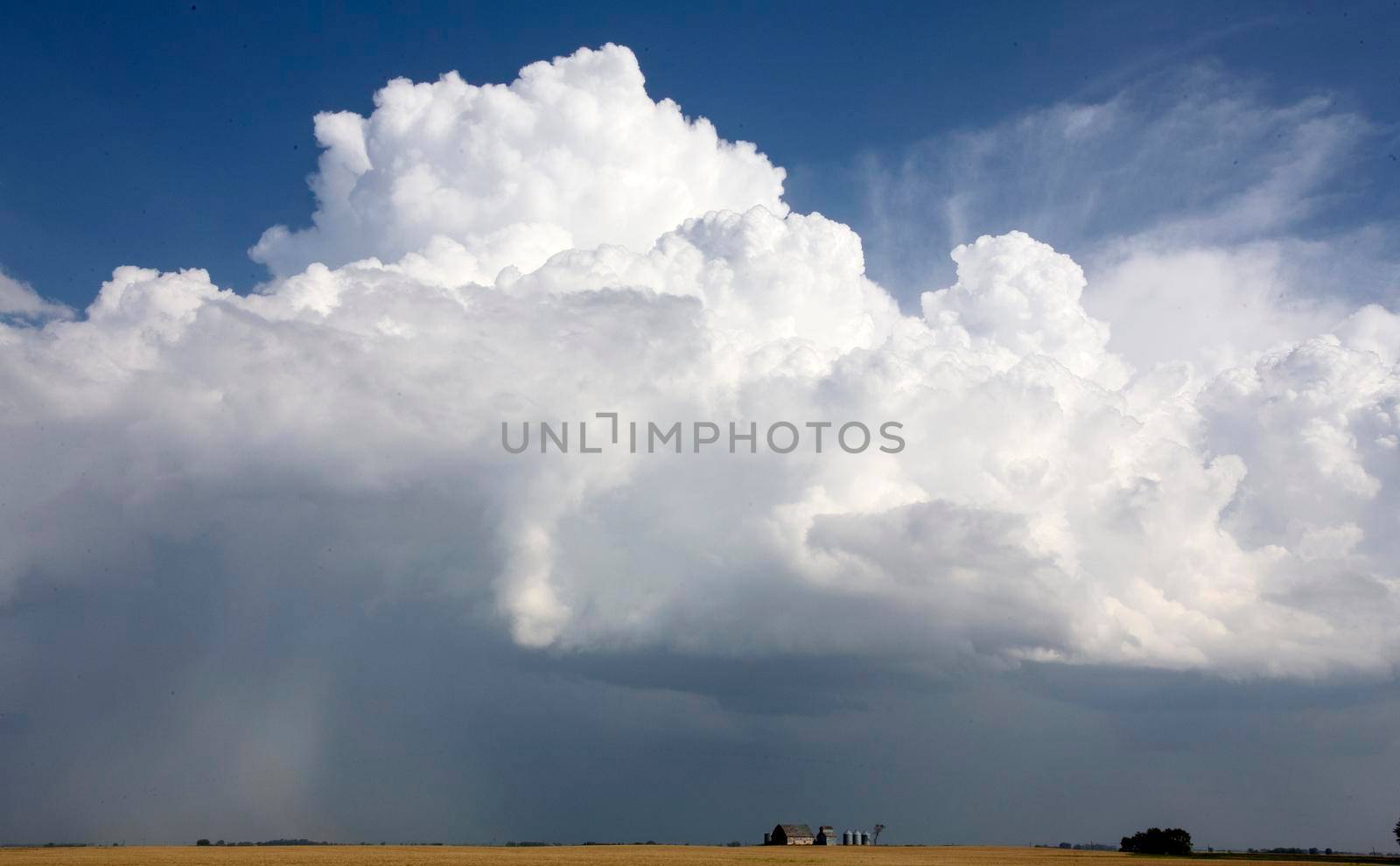 Ominous Storm Clouds Prairie Summer Rural Scene