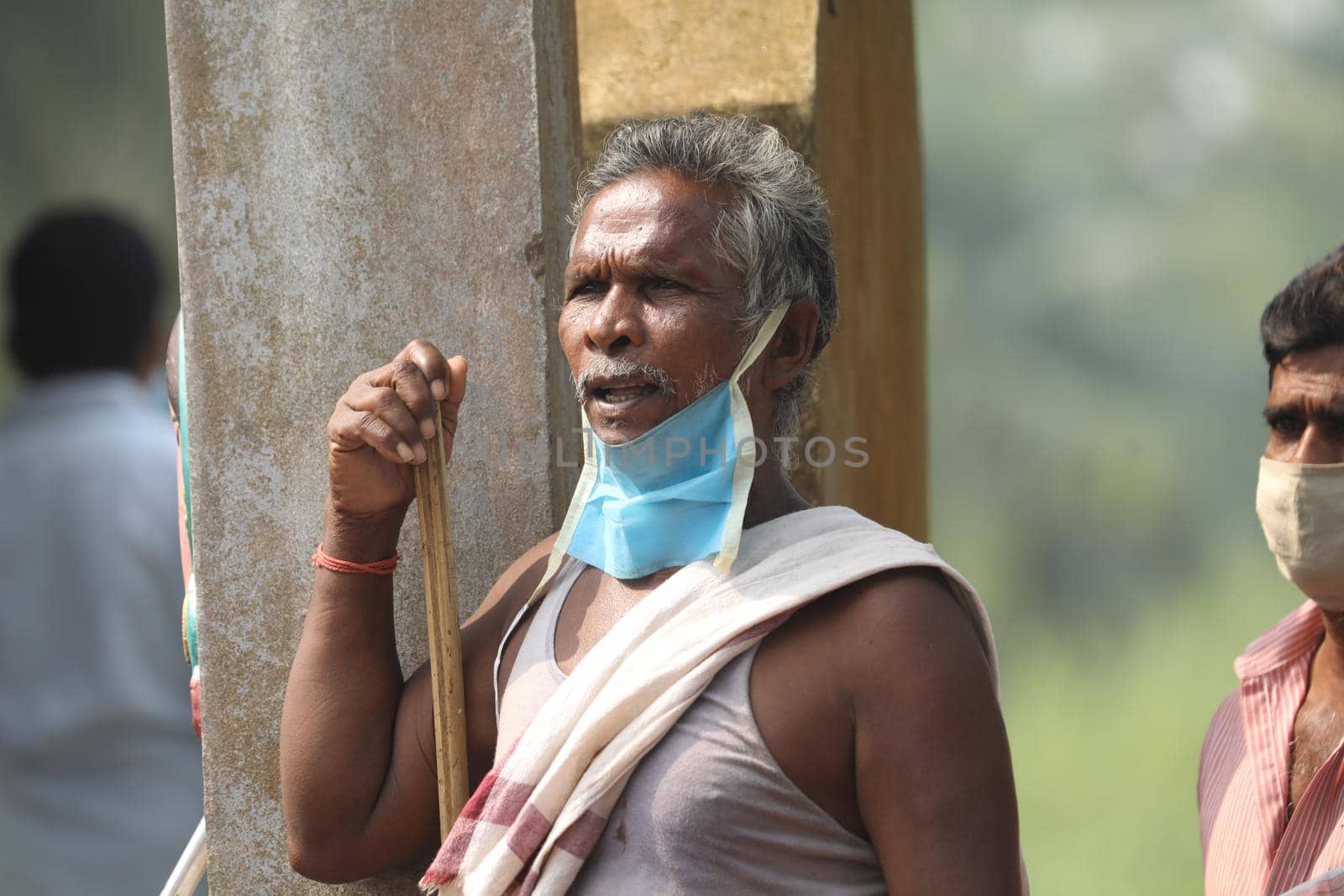 Indian Old man at home by rajastills