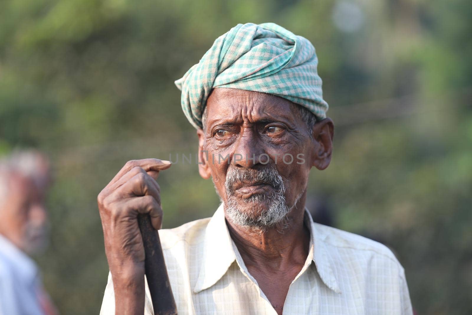 Indian Old man at home by rajastills