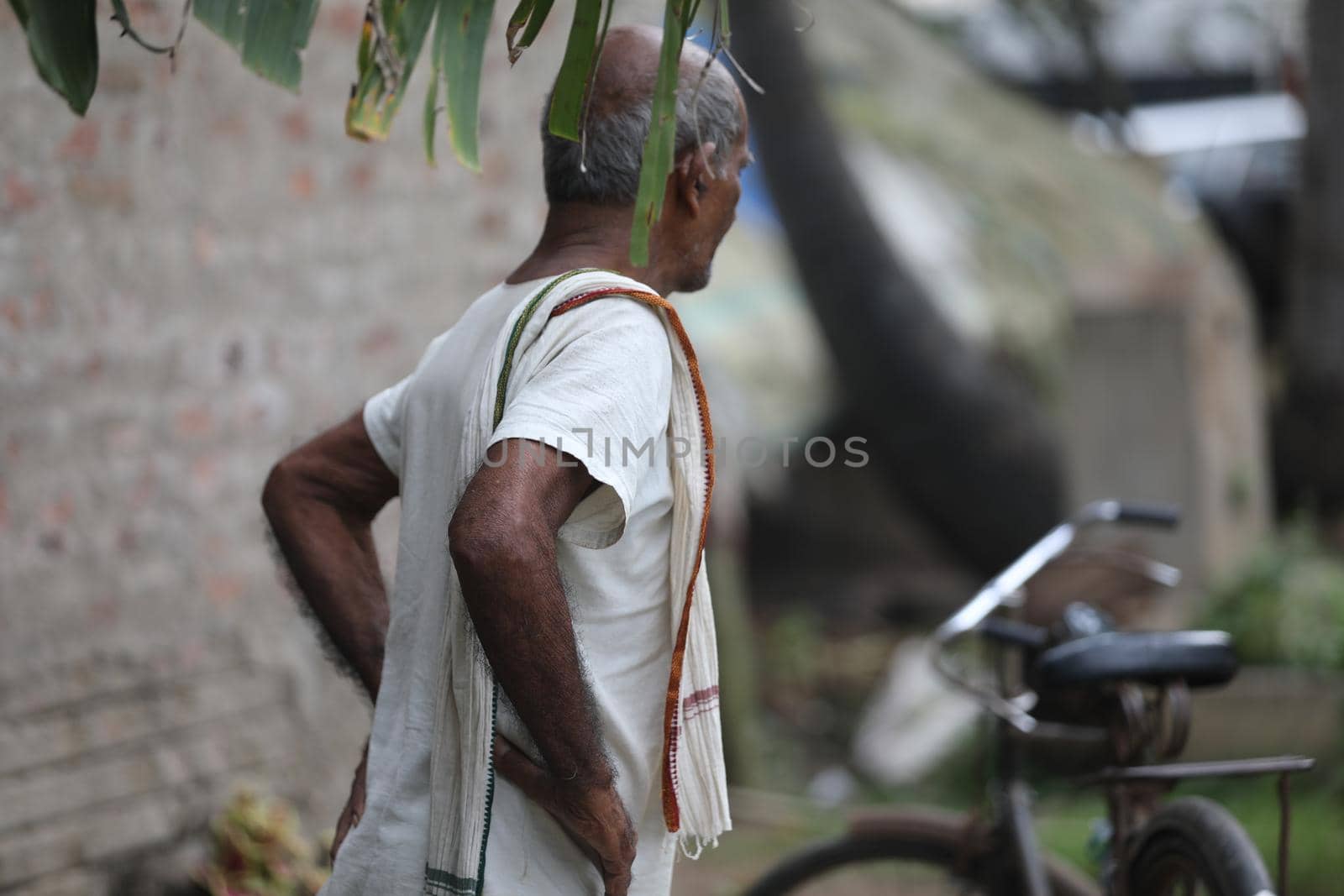 Indian Old man at home Hyderabad India 5th March 2023 by rajastills