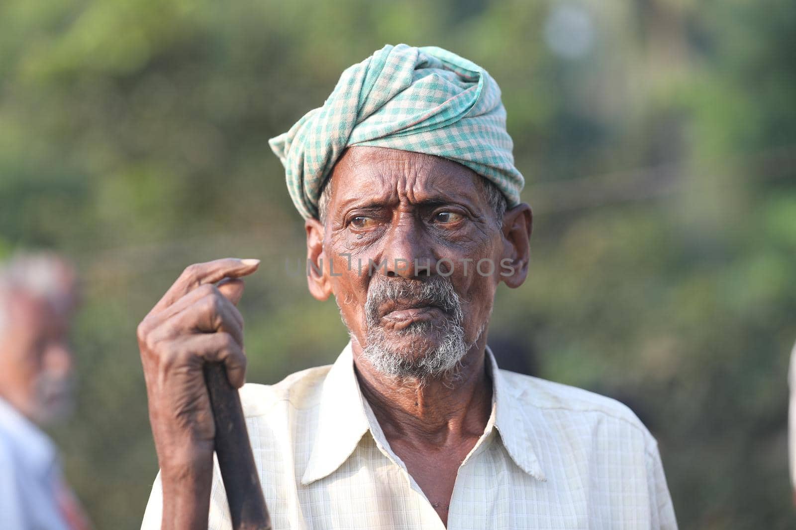 Indian Old man at home Hyderabad India 5th March 2023 by rajastills