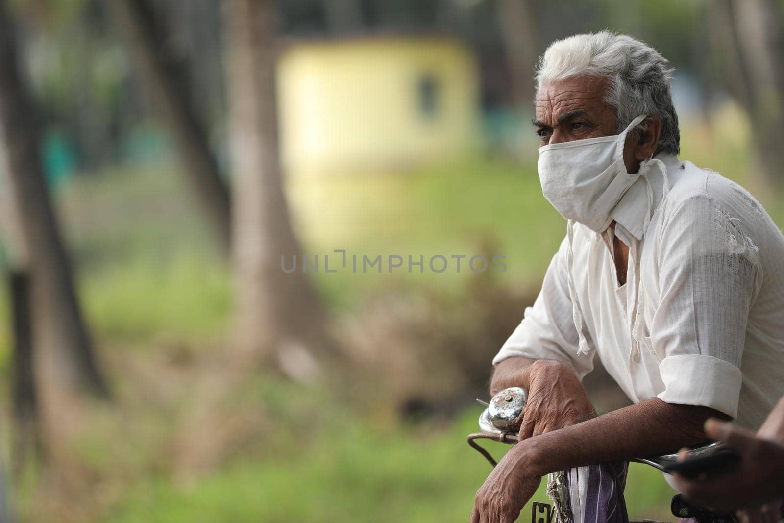 Indian Old man at home by rajastills