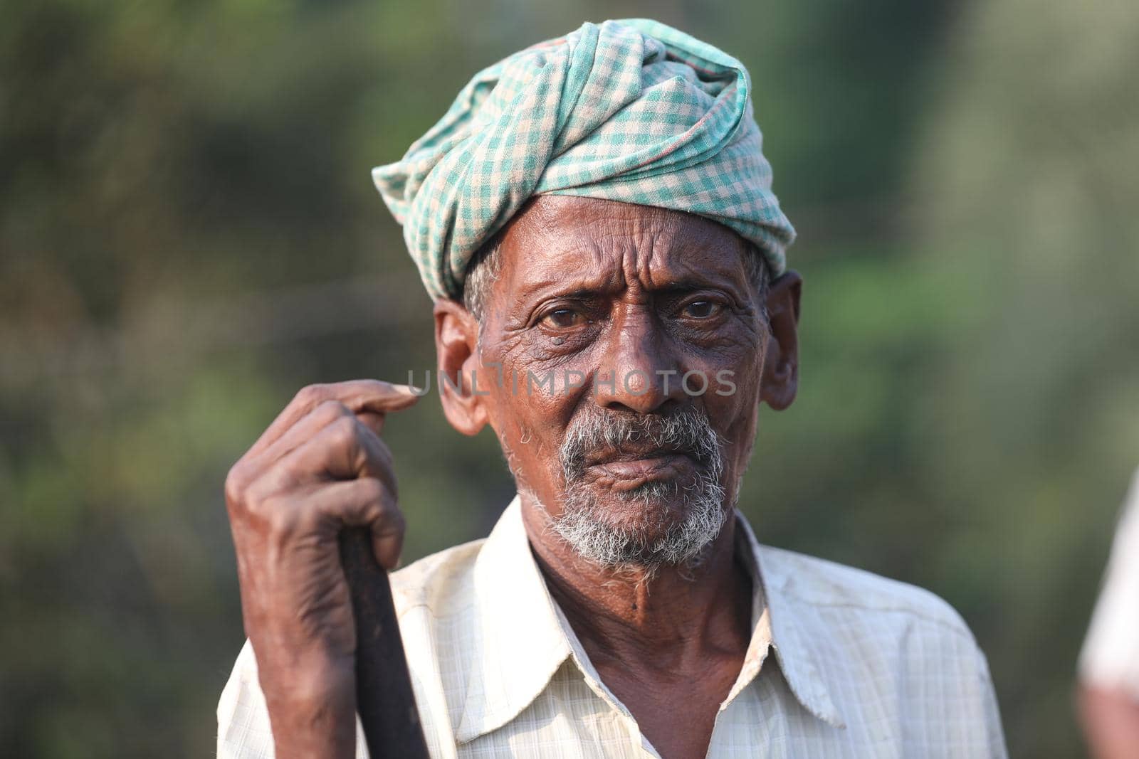 Indian Old man at home by rajastills