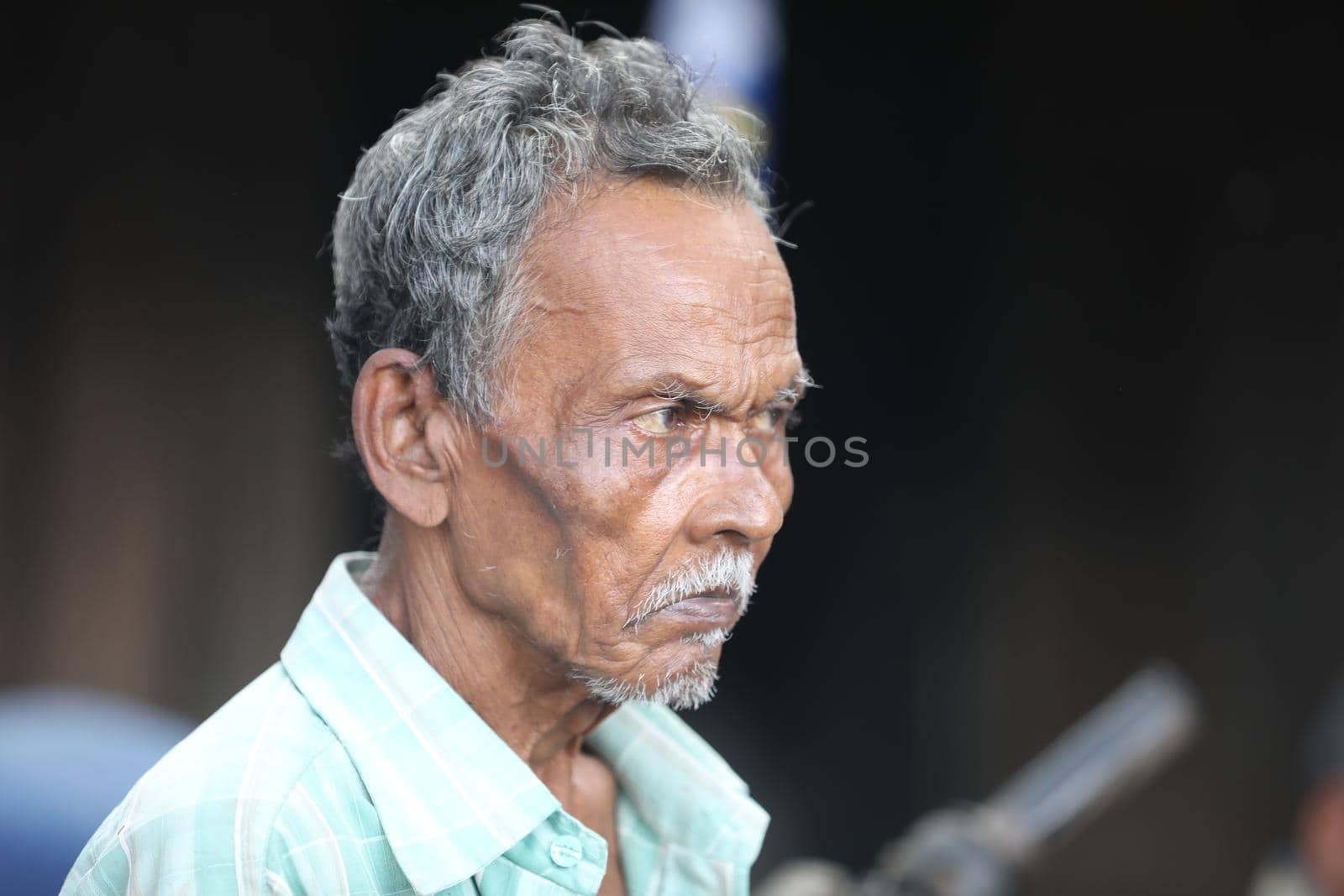 Indian Old man at home by rajastills