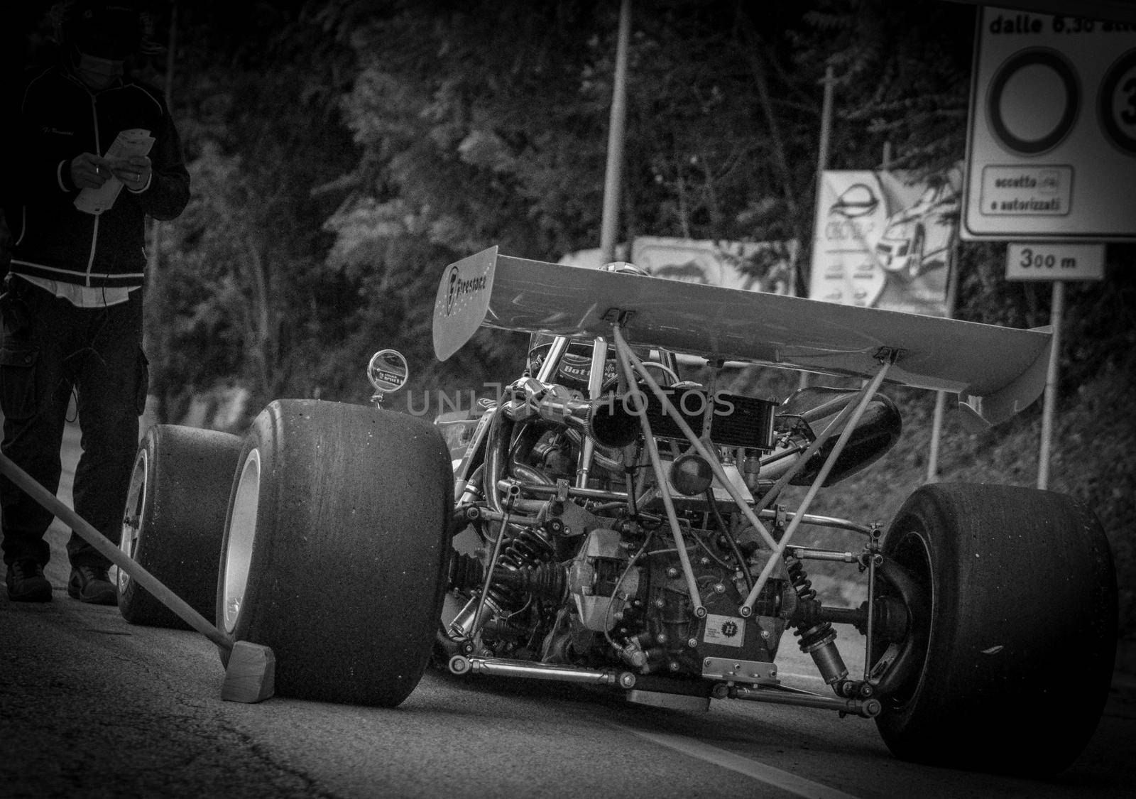 PESARO , ITALY - OTT 10 - 2021 : vintage CAR MARCH F2 IN RACE IN PESARO SAN BARTOLO