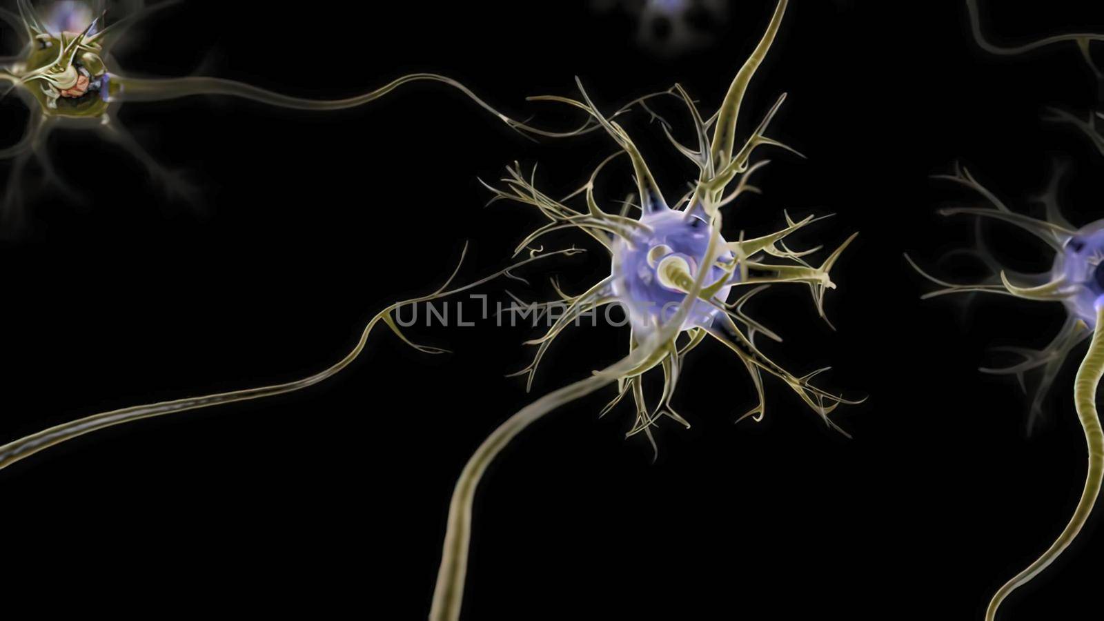 Neuronal and Synapse Activity illustration. by creativepic