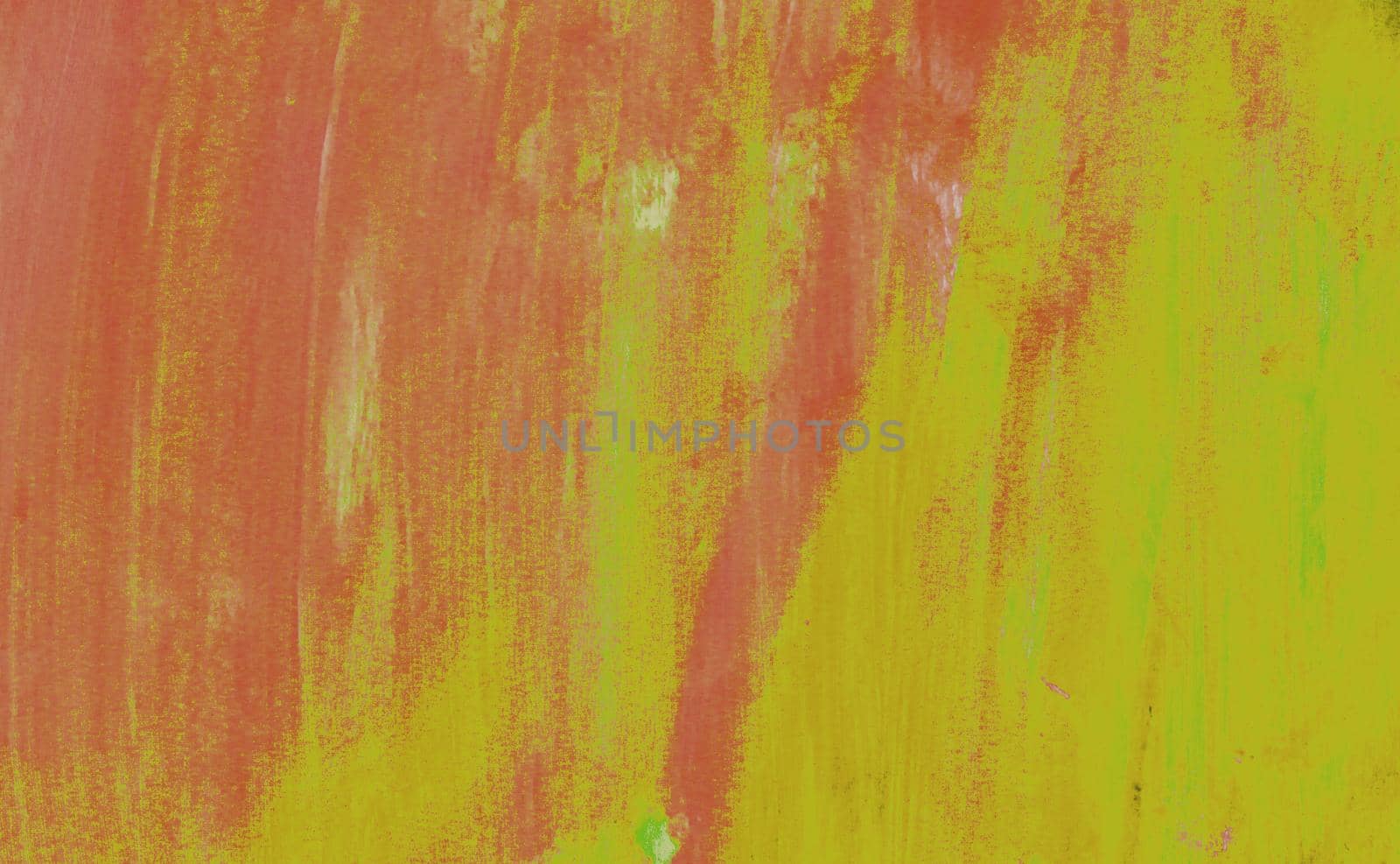 Red-yellow strokes of paint on the surface. Abstract texture.