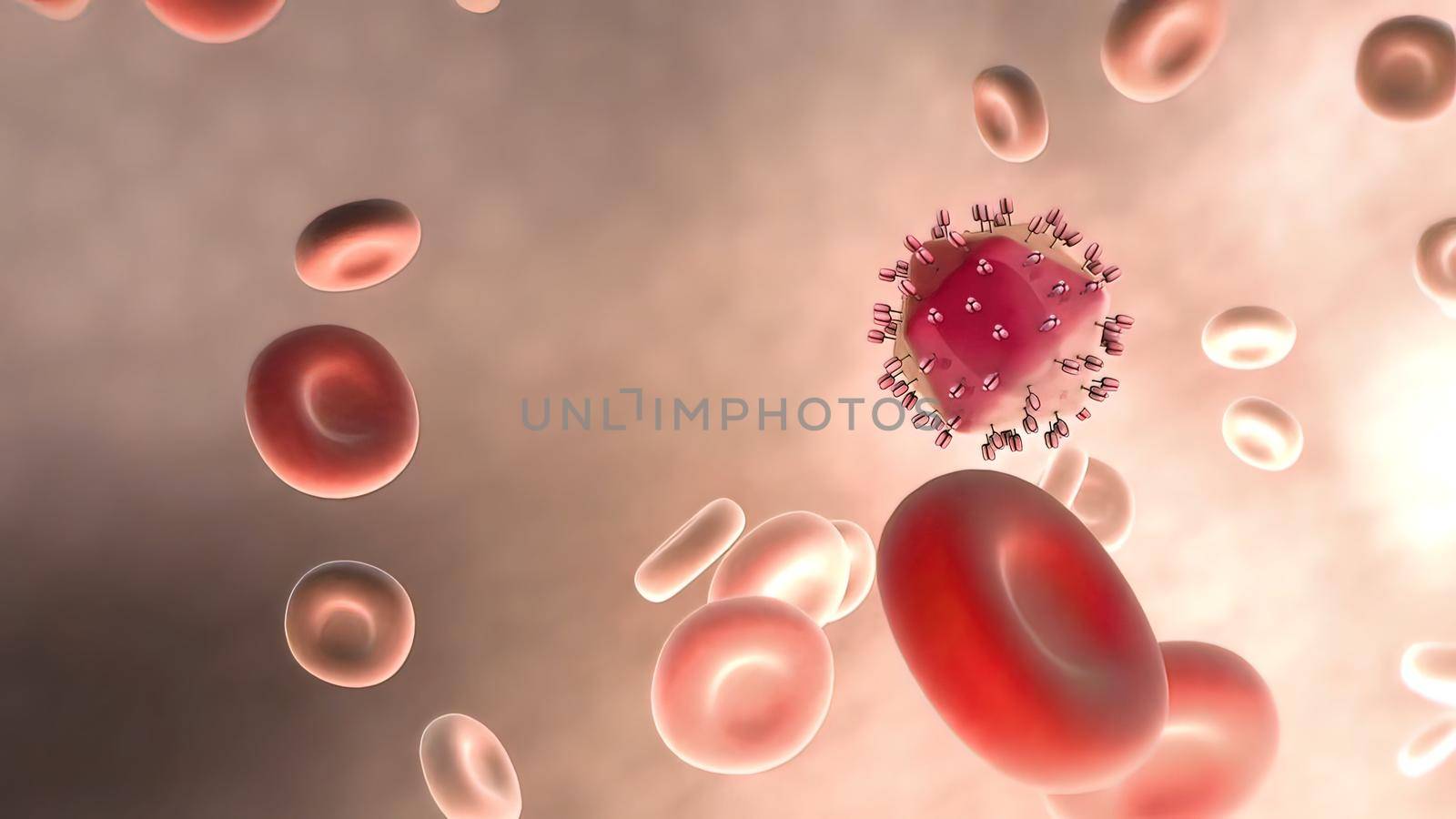Although Hepatitis A is typically transmitted through a fecal-oral route, infection from blood transfusion has been reported. 3D illustration