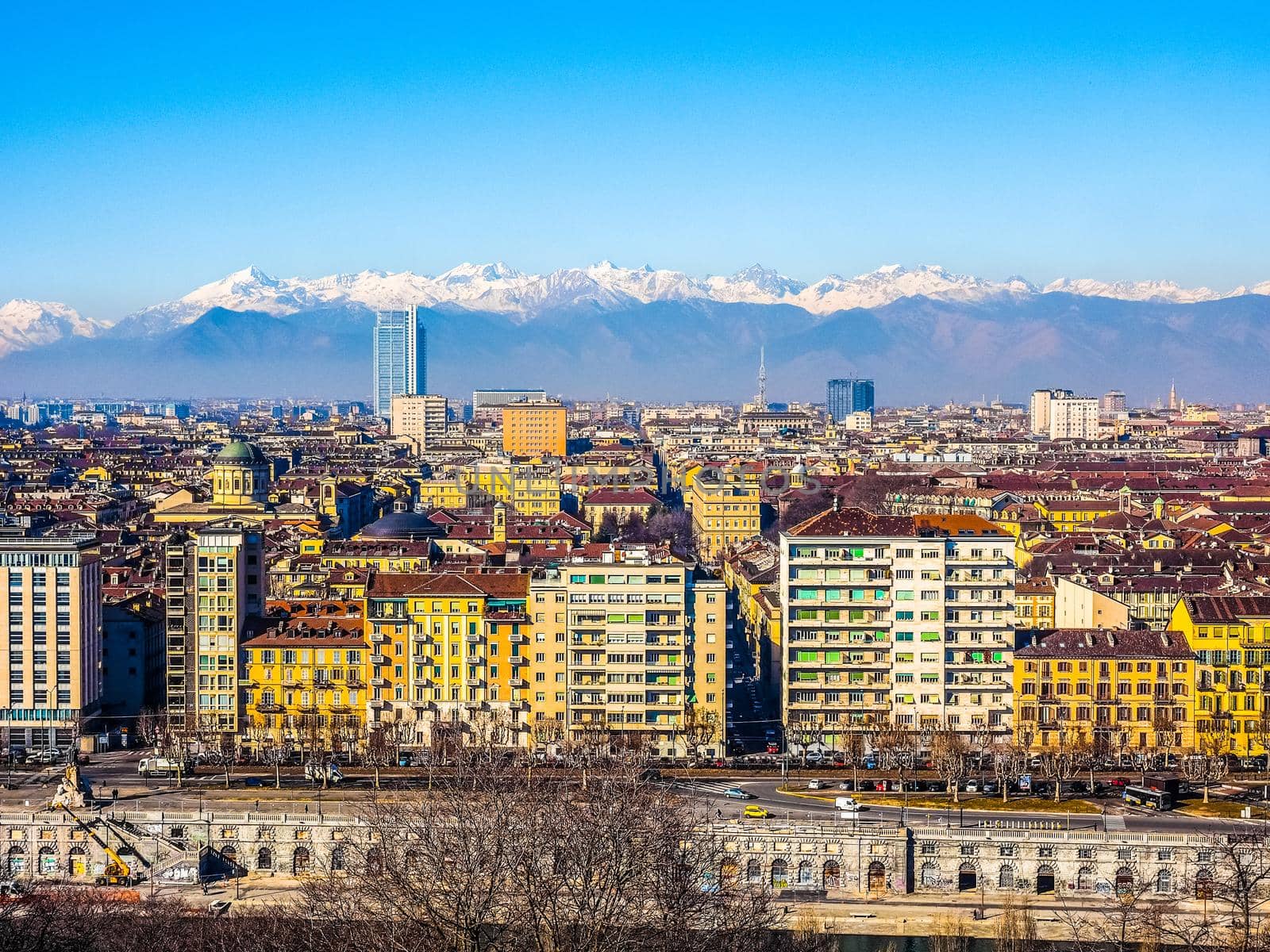 HDR Aerial view of Turin by claudiodivizia
