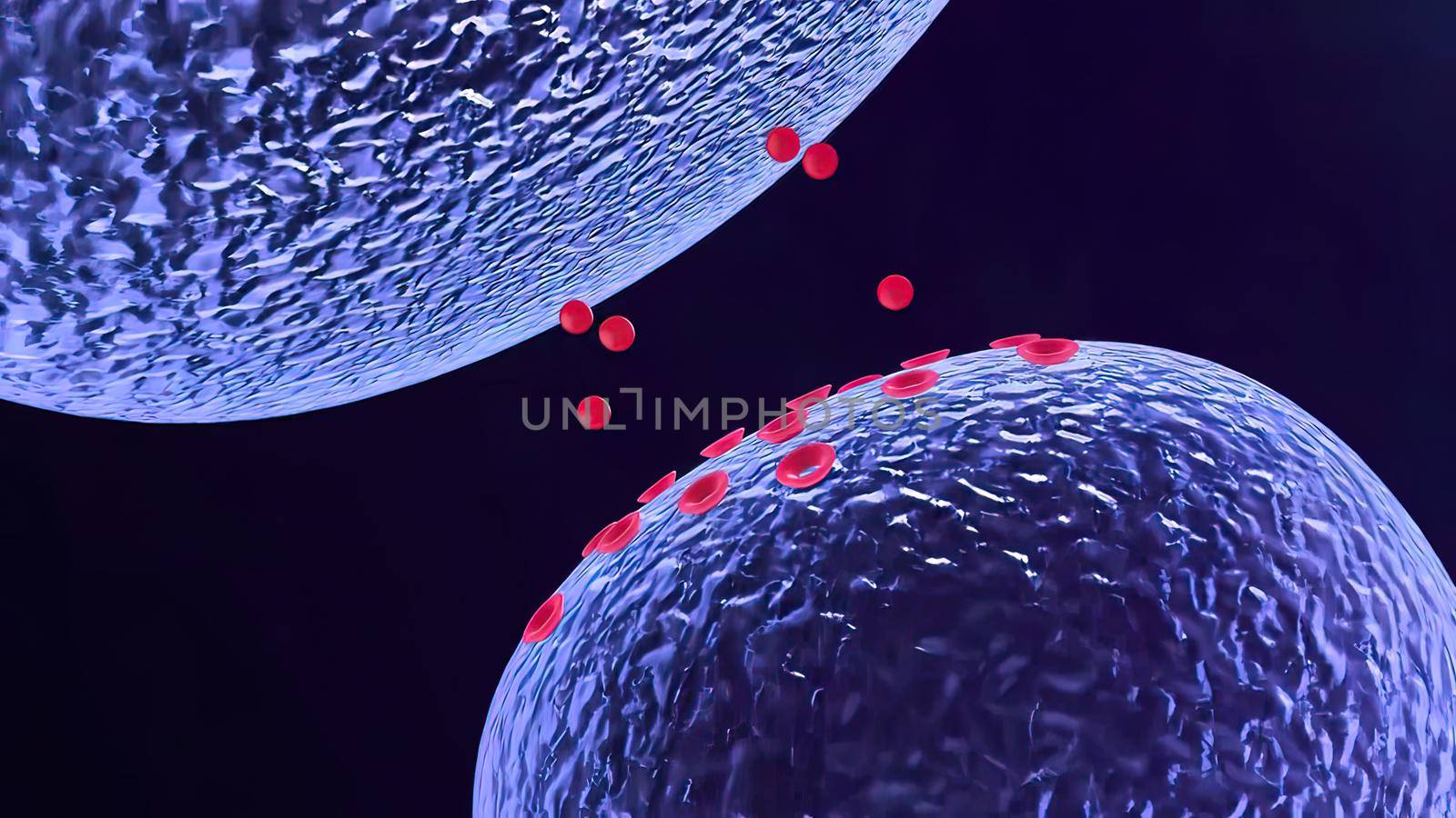 Human brain with neuronal impulses. It turns. Arranged Neuronal Activities in the Formation 3D illustration