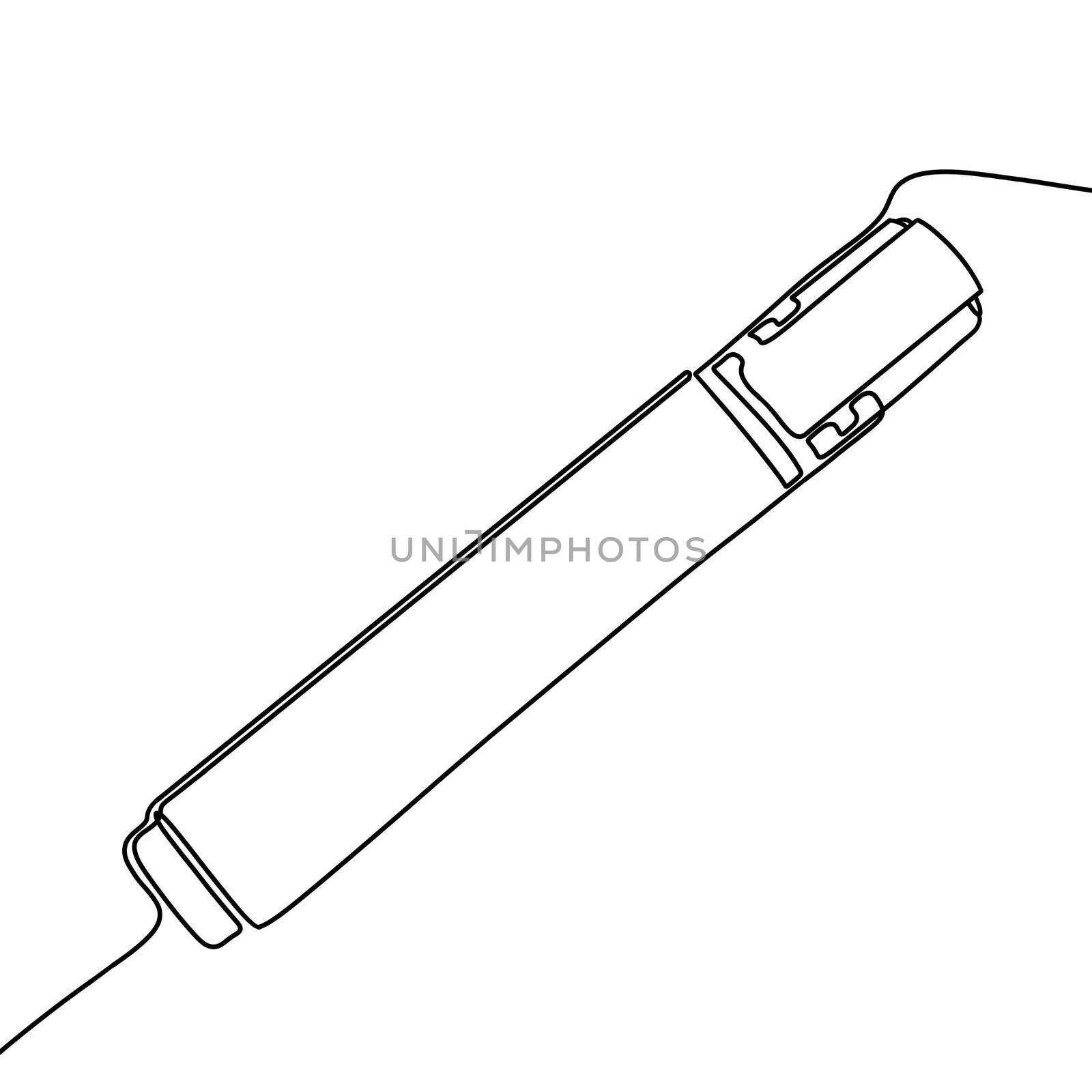 marker pen icon on white background. Simple element illustration from General concept. marker pen icon symbol design.