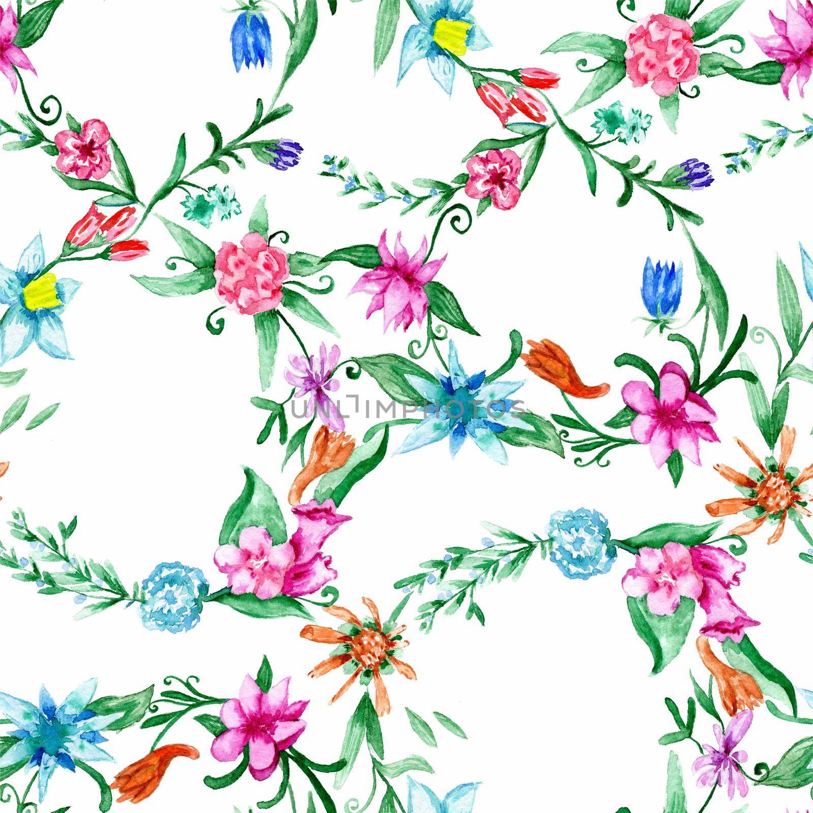 Colorful seamless 8 march background with flowers for wrapping and textile design