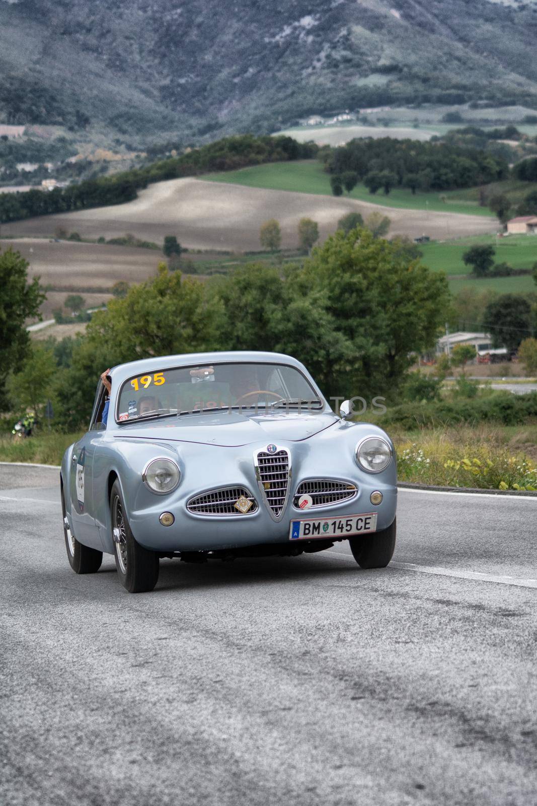 ALFA ROMEO 1900 CS touring on an old racing car in rally Mille Miglia 2020 the famous italian historical race (1927-1957) by massimocampanari