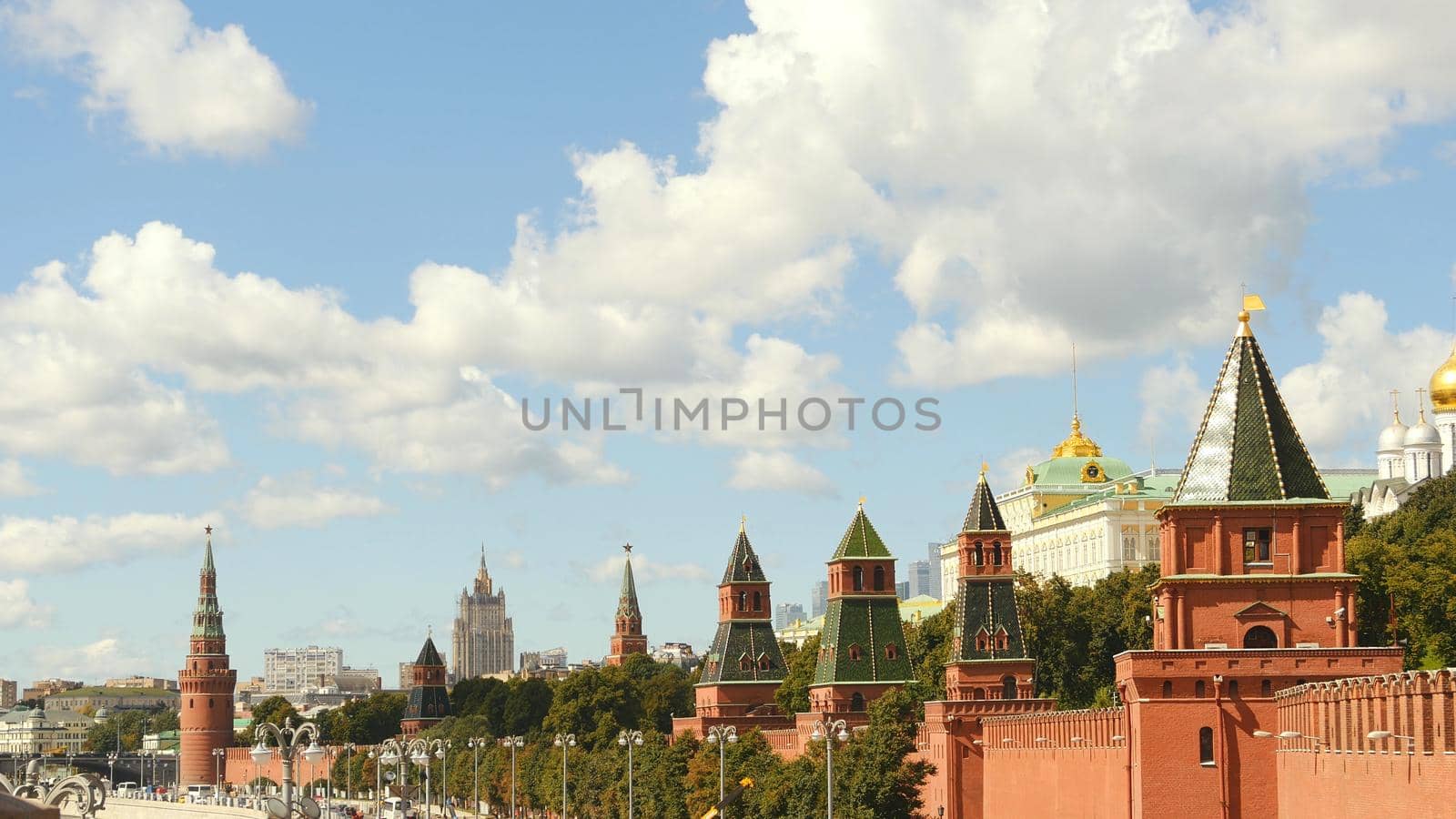 Moscow kremlin in summer Russia. Red Square on a sunny day