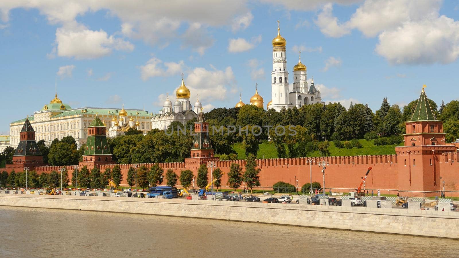 Moscow kremlin in summer Russia. Red Square on a sunny day