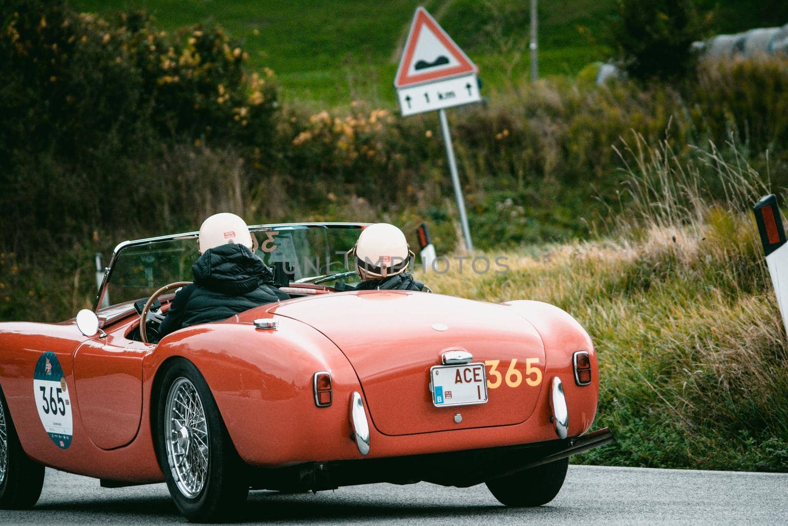 AC ACE 1956 on an old racing car in rally Mille Miglia 2020 the famous italian historical race (1927-1957 by massimocampanari