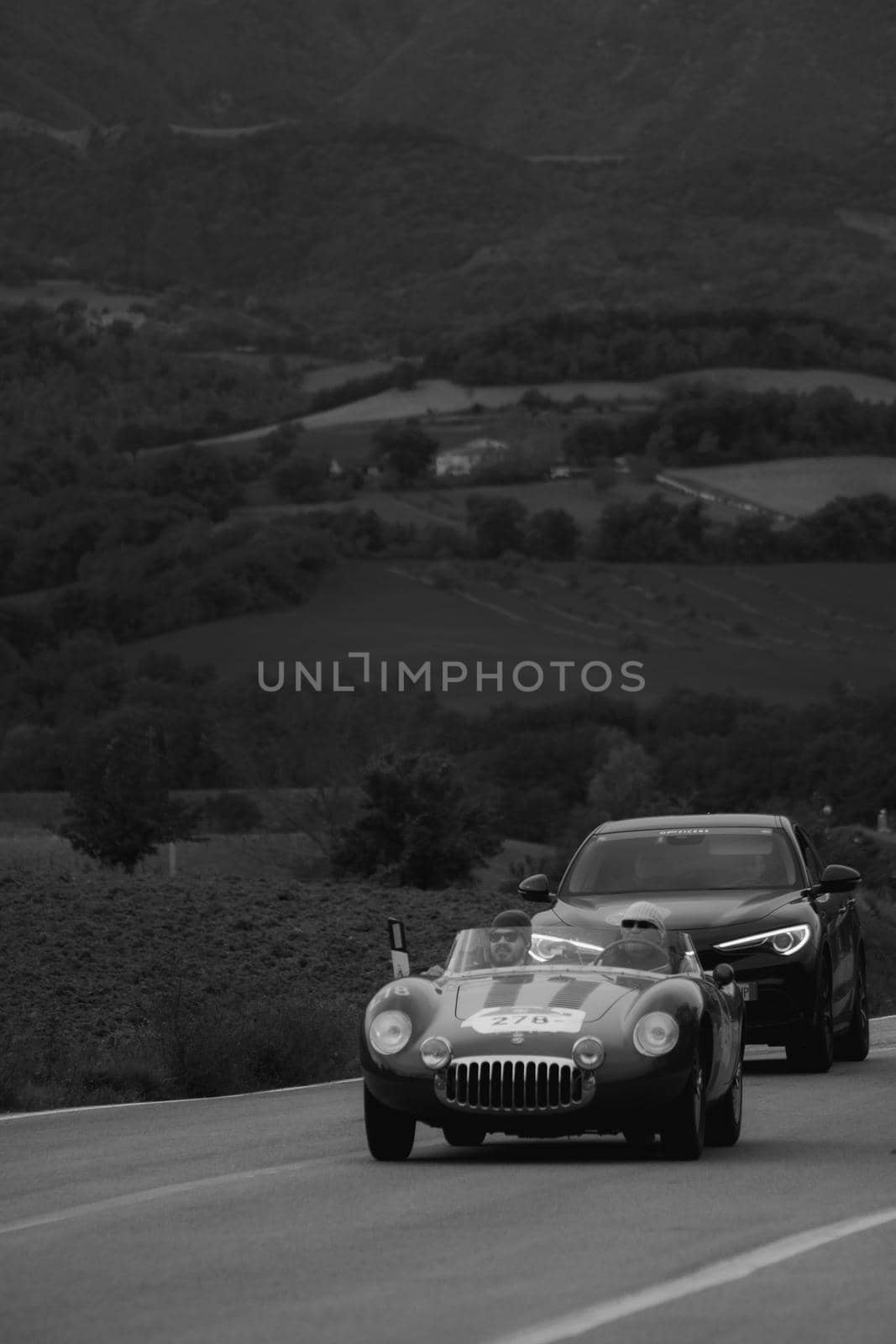 OSCA mt 4 1500 2ad on an old racing car in rally Mille Miglia 2020 the famous italian historical race (1927-1957 by massimocampanari