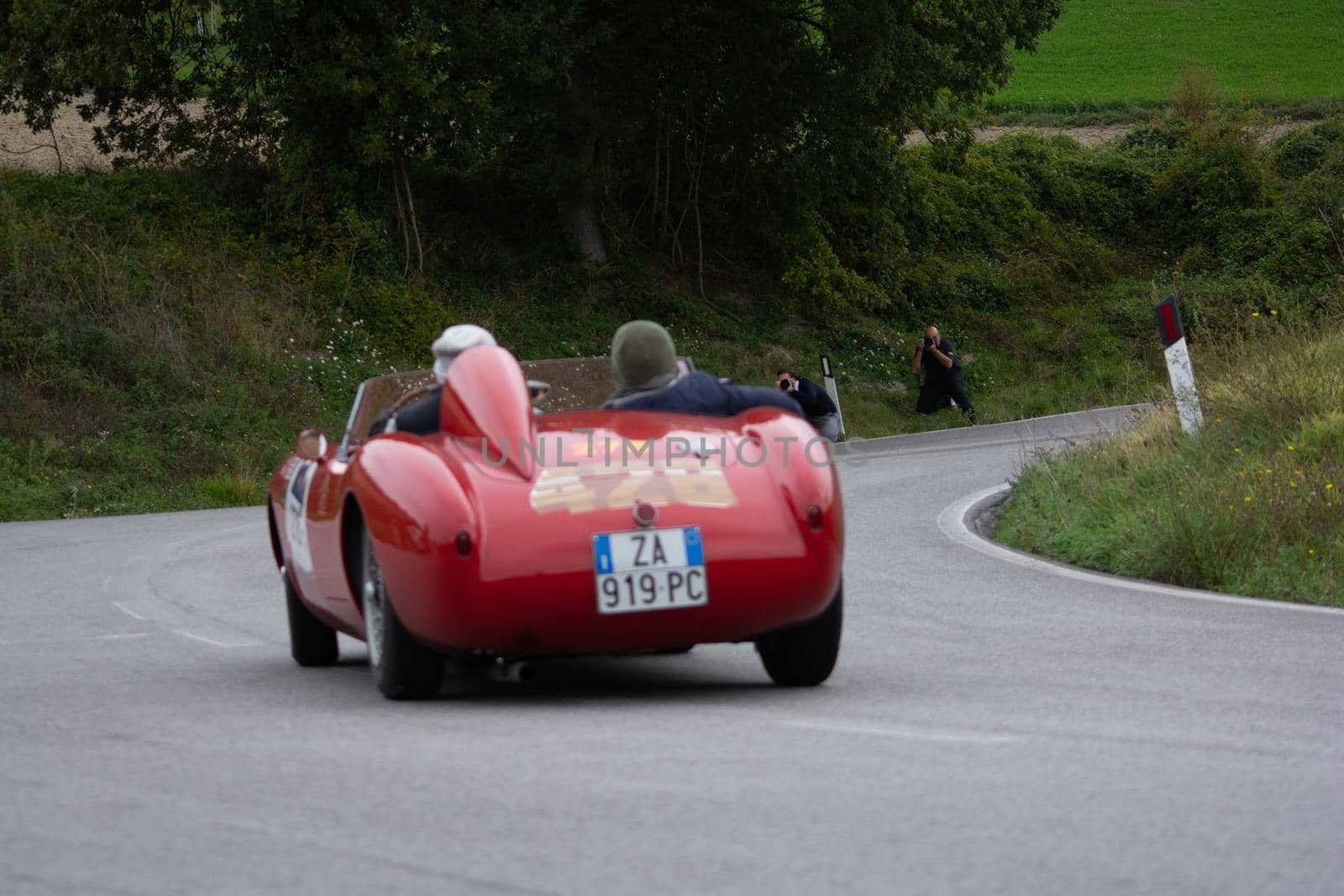 OSCA mt 4 1500 2ad on an old racing car in rally Mille Miglia 2020 the famous italian historical race (1927-1957 by massimocampanari