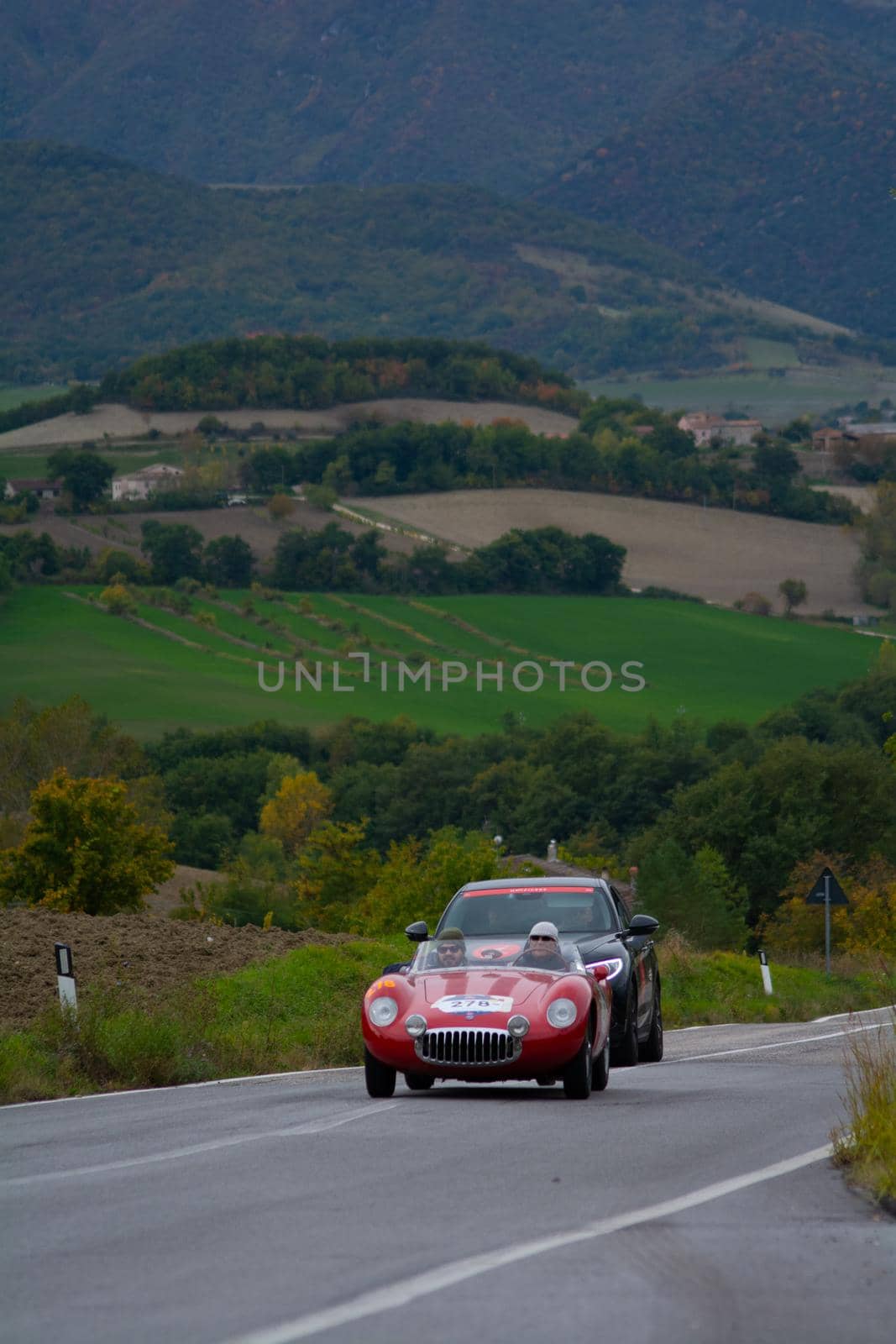 OSCA mt 4 1500 2ad on an old racing car in rally Mille Miglia 2020 the famous italian historical race (1927-1957 by massimocampanari