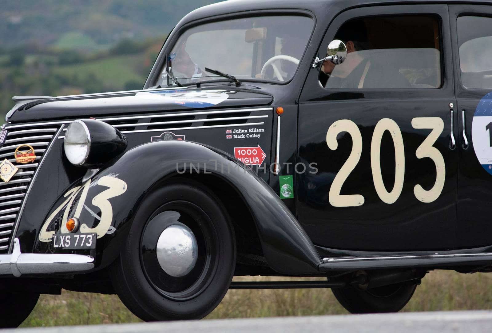 FIAT 1099 MUSONE 1947 on an old racing car in rally Mille Miglia 2020 the famous italian historical race (1927-1957) by massimocampanari