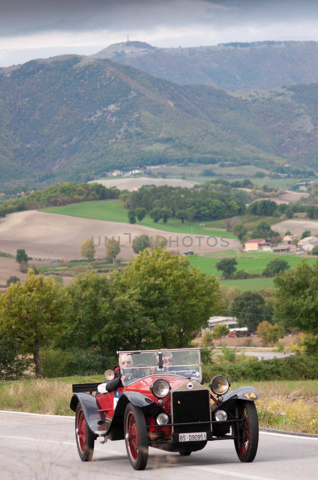 LANCIA LAMBA SPIDER CABRIO on an old racing car in rally Mille Miglia 2020 the famous italian historical race (1927-1957) by massimocampanari