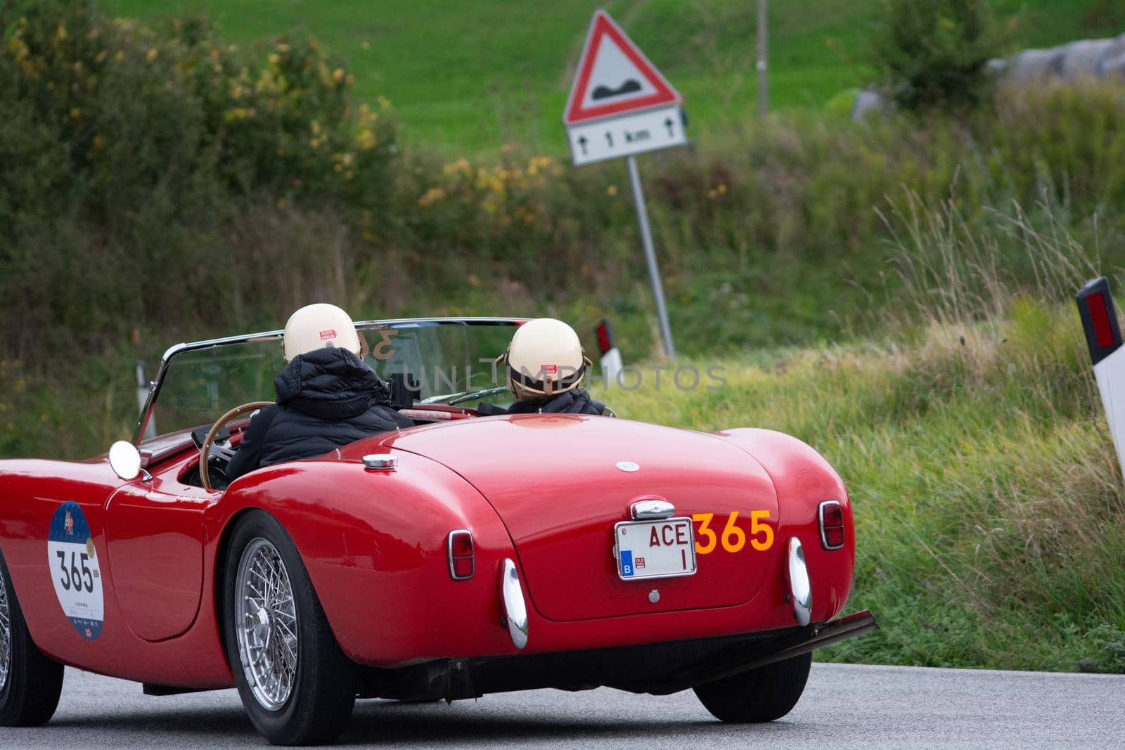 AC ACE 1956 on an old racing car in rally Mille Miglia 2020 the famous italian historical race (1927-1957 by massimocampanari