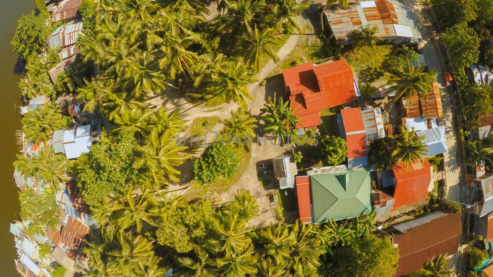 Philippine Village. Aerial view. The island of Bohol. Anda city