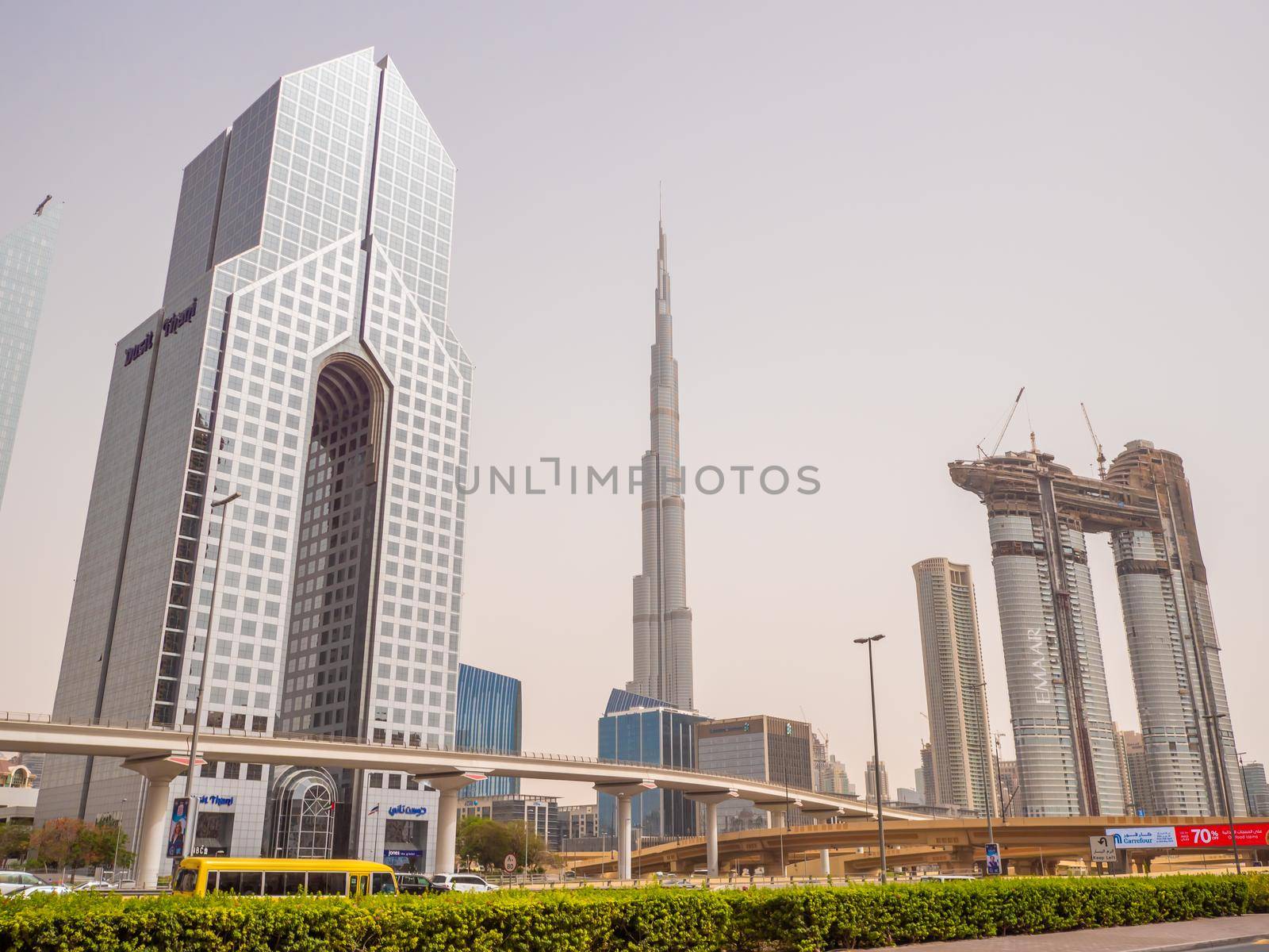 Skyscrapers on Sheikh Zayed Road in Dubai.