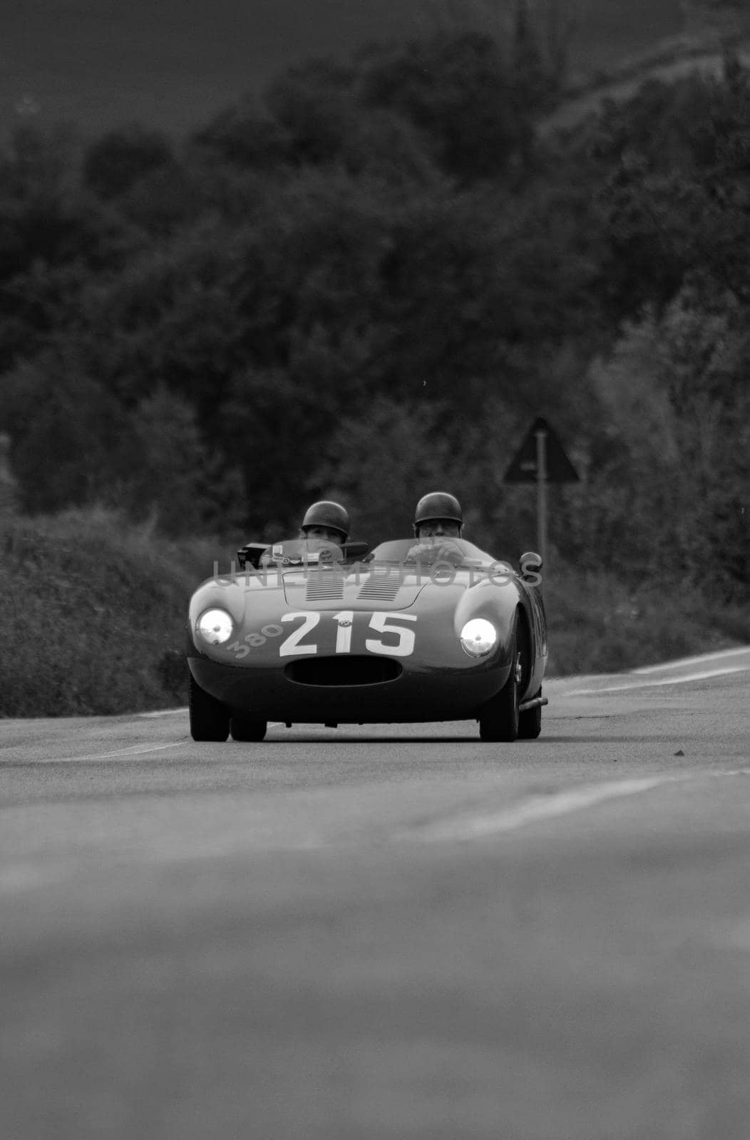 OSCA S187/750 1956 on an old racing car in rally Mille Miglia 2020 the famous italian historical race (1927-1957 by massimocampanari