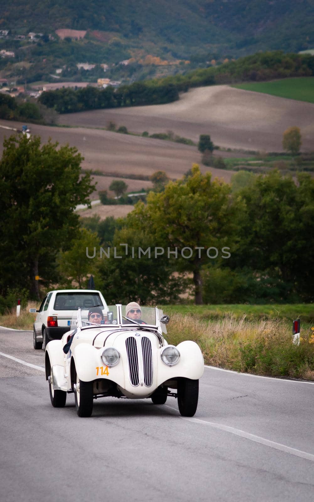 BMW 328 1939 on an old racing car in rally Mille Miglia 2020 the famous italian historical race (1927-1957) by massimocampanari