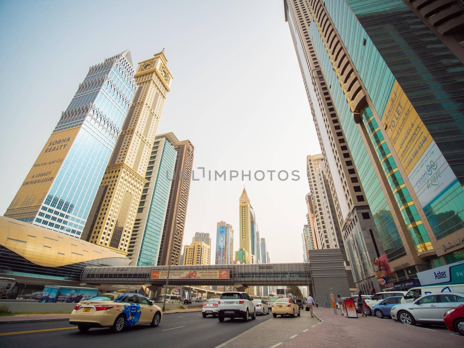 Skyscrapers on Sheikh Zayed Road in Dubai.