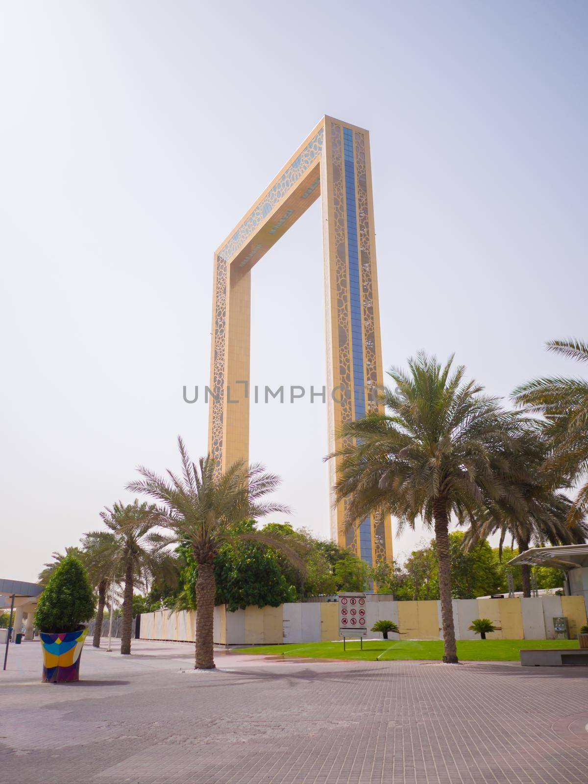 Dubai, UAE - May 15, 2018: Dubai Frame is one of the latest landmark of Dubai, which located in Zabeel Park. by DovidPro