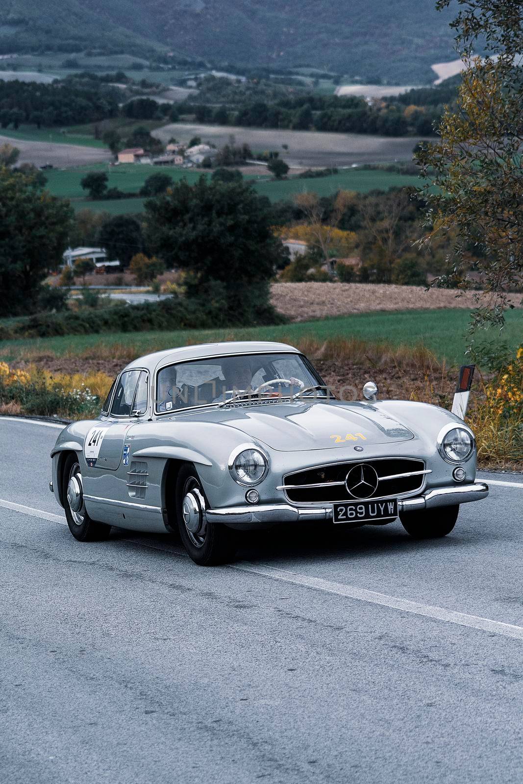 MERCEDES-BENZ 300 SL W 198 1955 an old racing car in rally Mille Miglia 2020 the famous italian historical race (1927-1957)v by massimocampanari