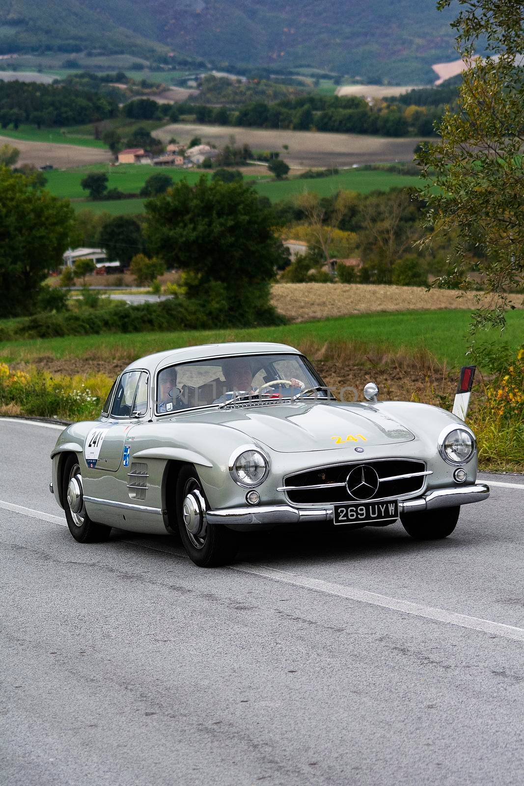 MERCEDES-BENZ 300 SL W 198 1955 an old racing car in rally Mille Miglia 2020 the famous italian historical race (1927-1957)v by massimocampanari