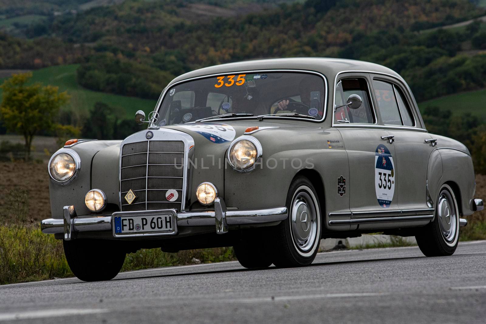 MERCEDES-BENZ 220 A 1955 an old racing car in rally Mille Miglia 2020 the famous italian historical race (1927-1957) by massimocampanari