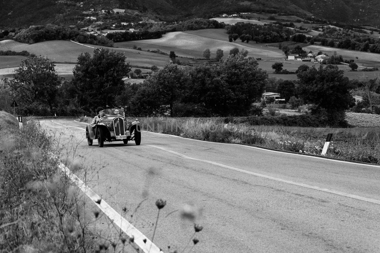 FIAT 508 S BALILLA SPORT COPPA ORO 1933 on an old racing car in rally Mille Miglia 2020 the famous italian historical race (1927-1957) by massimocampanari